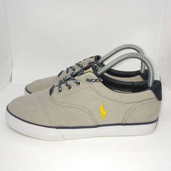 Polo Ralph Lauren Vaughn 2 Casual Sneakers Boys Size 6 Grey - Picture 1 of 8